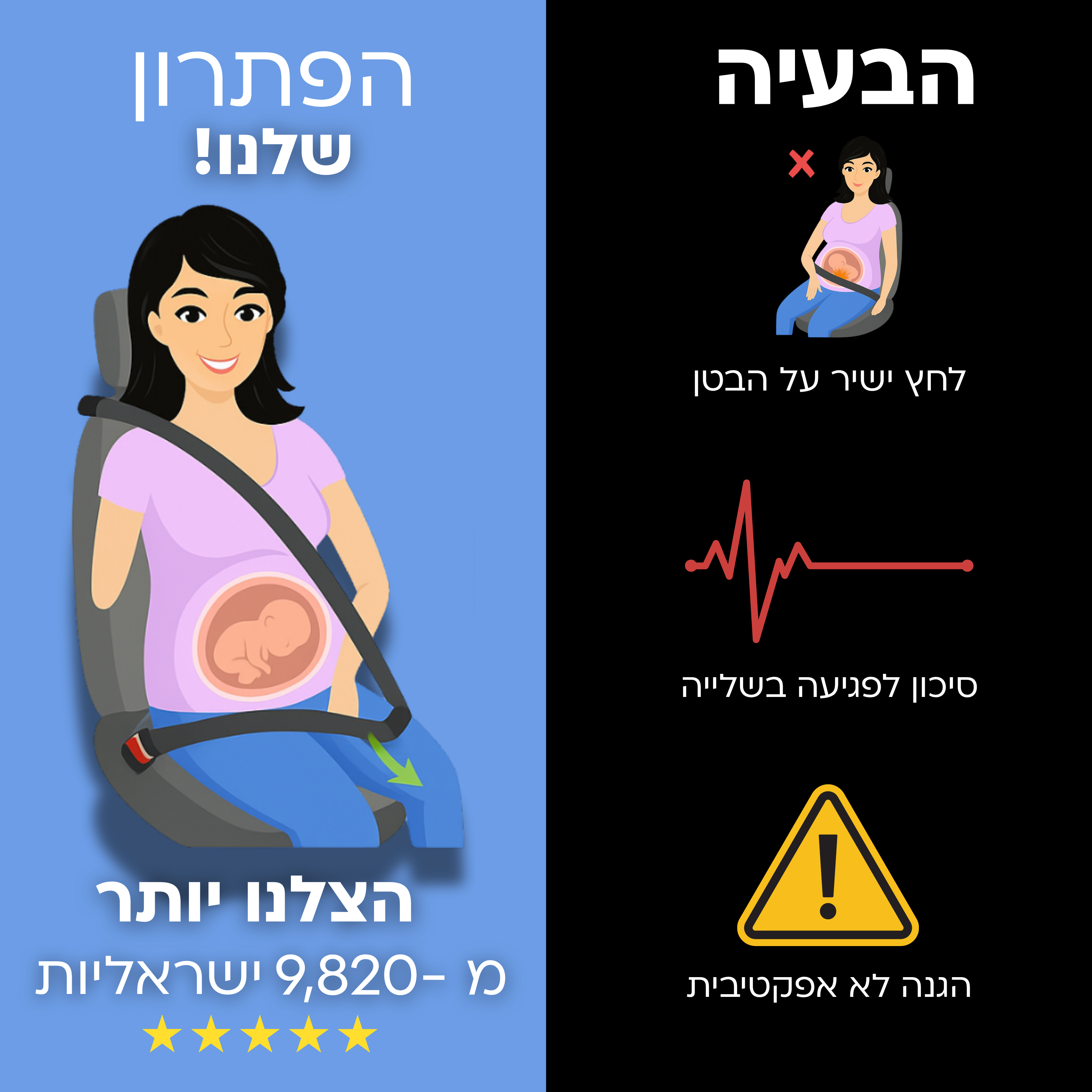 מתאם חגורת בטיחות להיריון